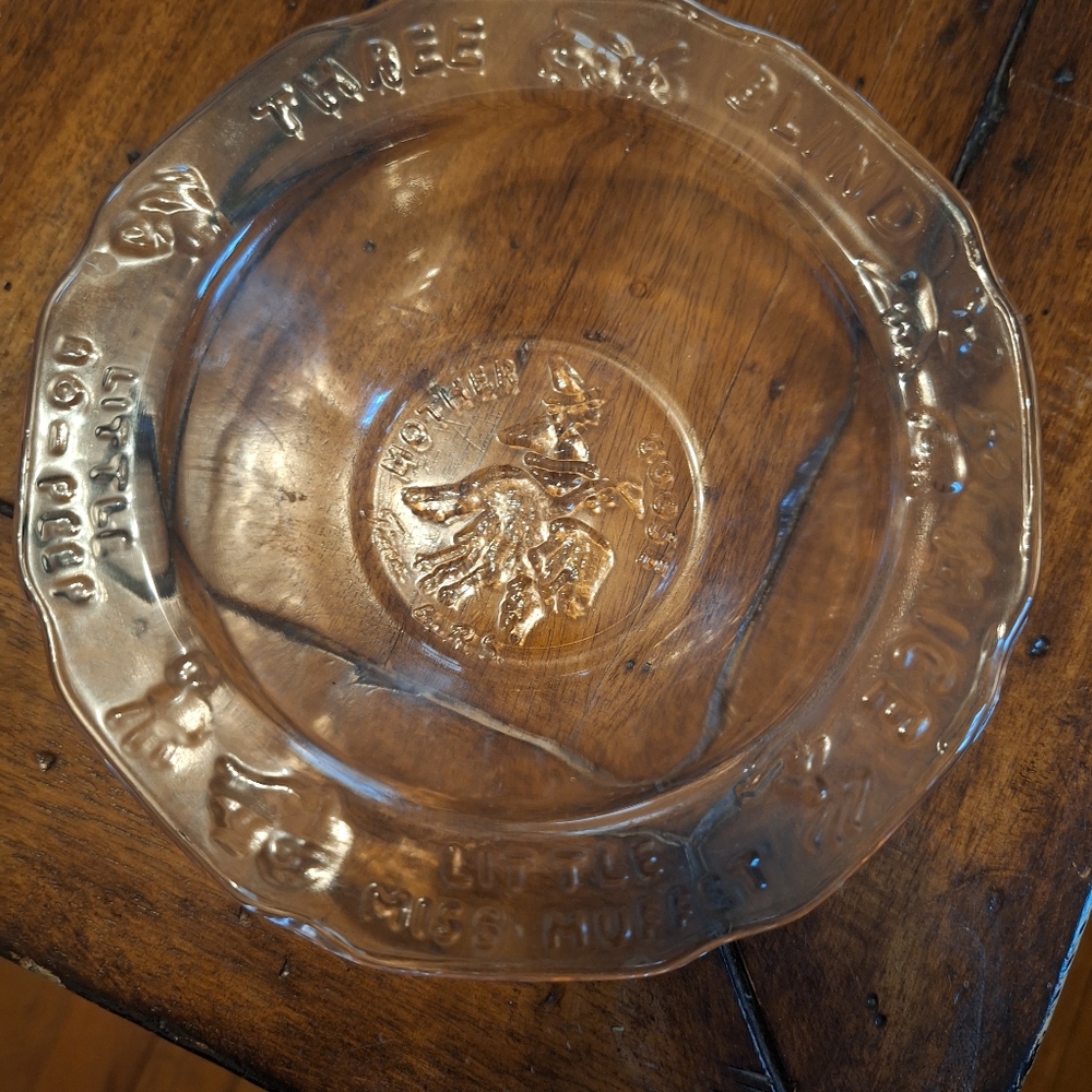 Vintage Pink Indianna Glass Mother Goose Bowl